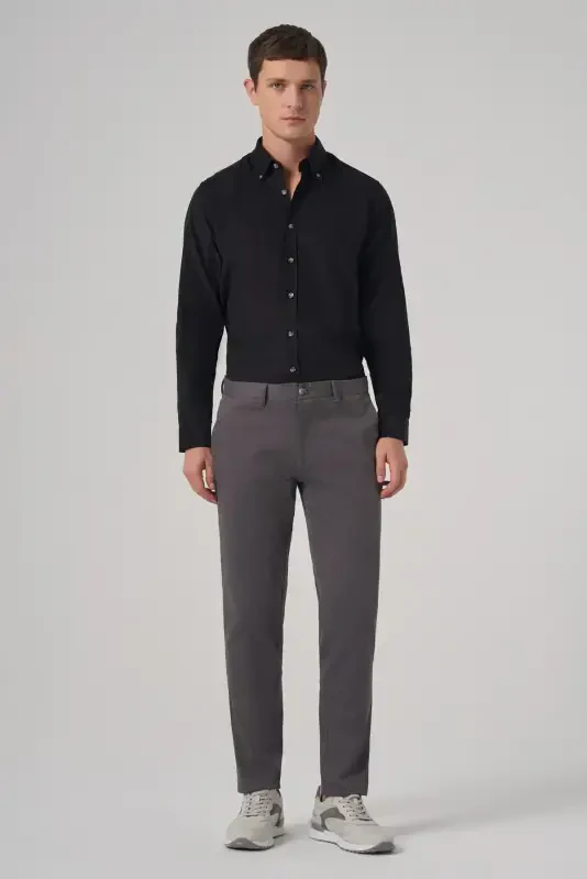 Modazone Men's Smoked Cotton Trend Slim Fit Chino Pants - 3