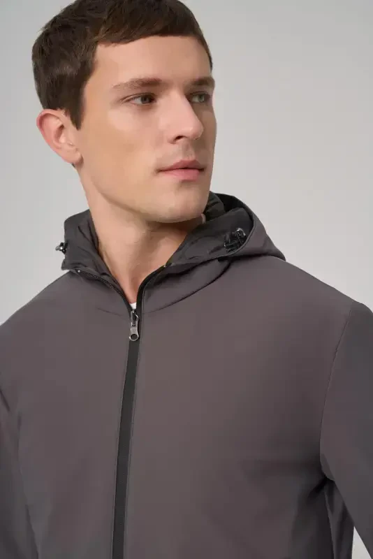 Modazone Men's Smoked Trend Reversible Hooded Coat - 2