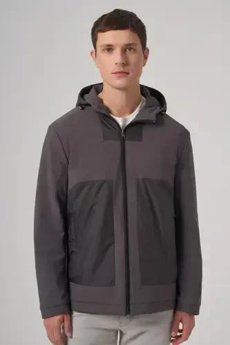 Modazone Men's Smoked Trend Reversible Hooded Coat - 5