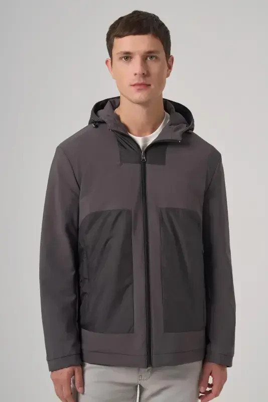 Modazone Men's Smoked Trend Reversible Hooded Coat - 5