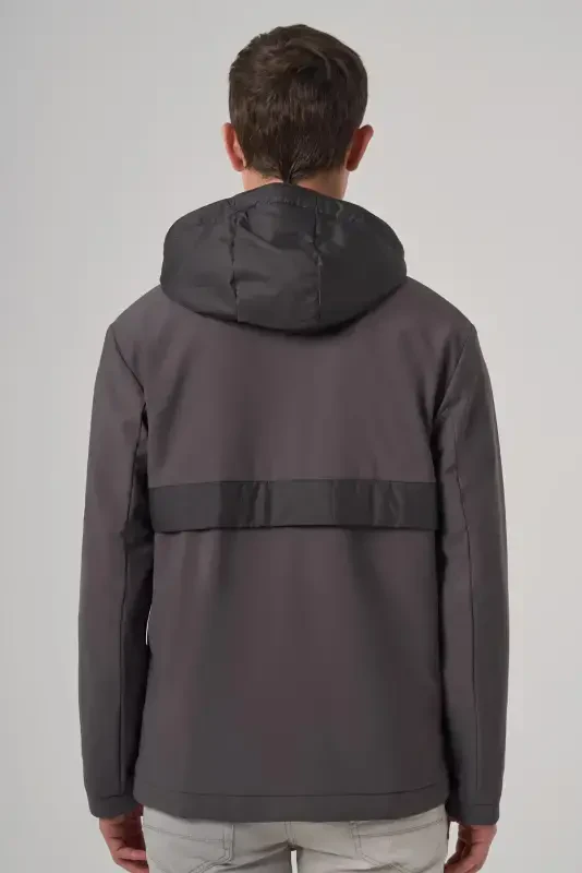 Modazone Men's Smoked Trend Reversible Hooded Coat - 6