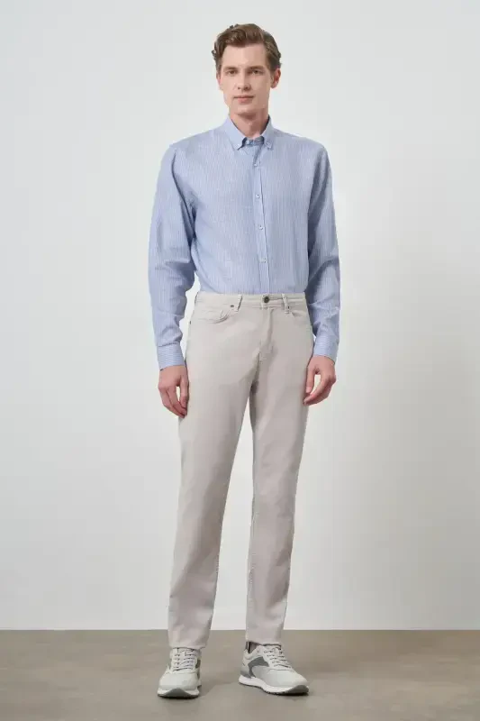 Modazone Men's Stone Cotton 5 Pocket Dynamic Fit Jean Denim Pants - 2