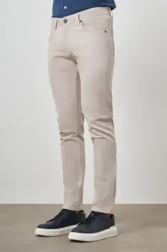 Modazone Men's Stone Cotton 5 Pocket Slim Fit Jean Denim Pants - 4