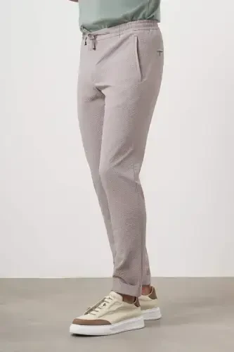 Modazone Men's Stone Polyester Drawstring Jogger Slim Fit Pants - MORVEN (1)