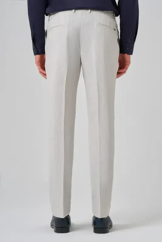 Modazone Men's Stone Polyviscose Trendy Striped Slim Fit Jogger Pants - 5