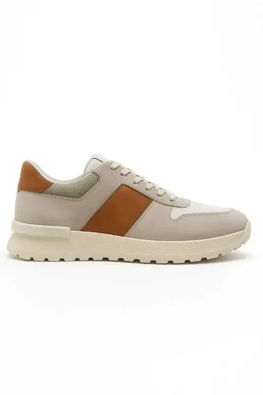 Modazone Men's Stone Seasonal Casual Leather Sneakers - MORVEN