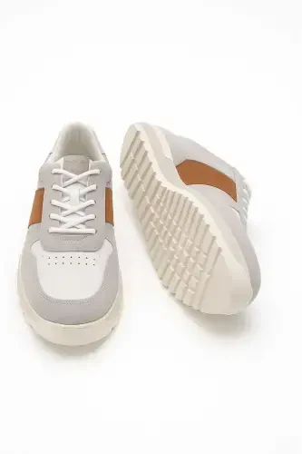 Modazone Men's Stone Seasonal Casual Leather Sneakers - 3