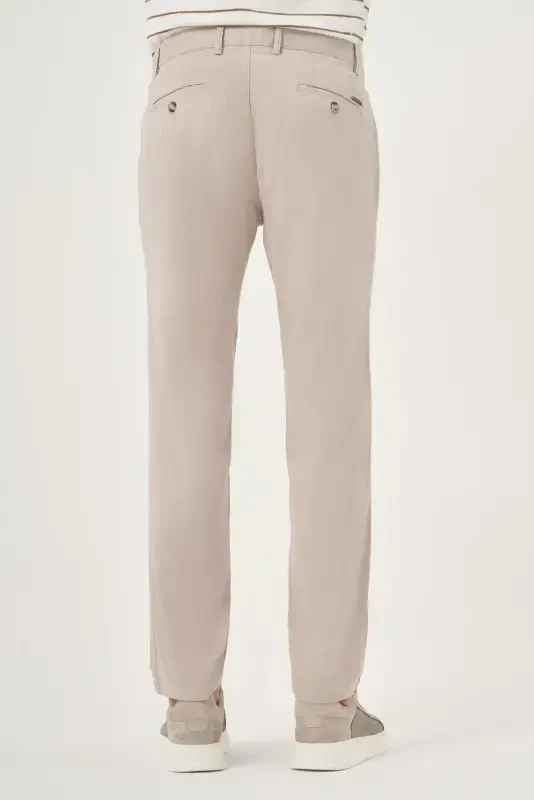 Modazone Men's Stone Summer Cotton Side Pocket Slim Fit Chino Pants - 5