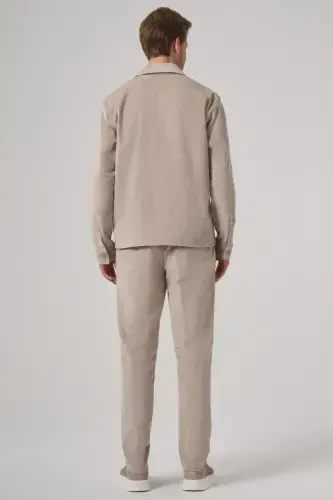 Modazone Men's Stone Trend Double Pocket Velvet Shirt Jacket - 5