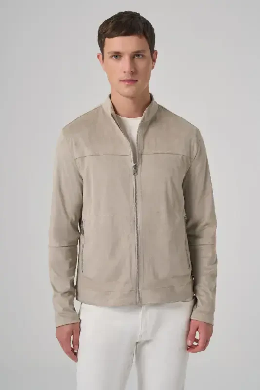 Modazone Men's Stone Trend Spring Dual-Sided Suede Jacket - 3