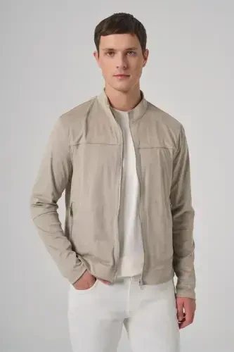 Modazone Men's Stone Trend Spring Dual-Sided Suede Jacket - 4