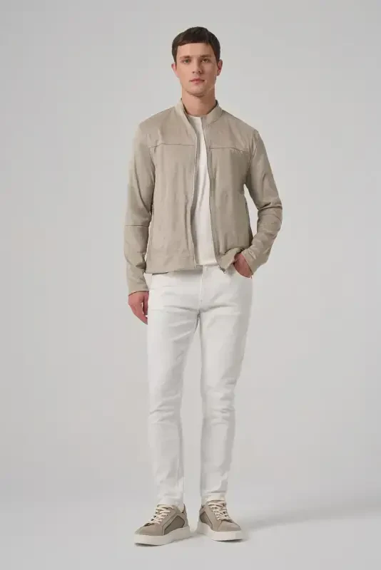 Modazone Men's Stone Trend Spring Dual-Sided Suede Jacket - 6