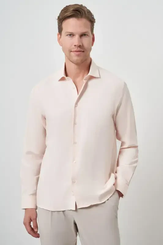 Modazone Men's Teal Slim Fit Italian Collar Shirt - MORVEN