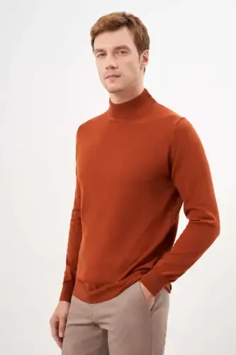 Modazone Men's Tile Basic Turtleneck Dynamic Fit Comfort Fit Knitted Sweater - MORVEN (1)