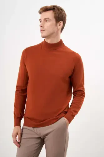 Modazone Men's Tile Basic Turtleneck Dynamic Fit Comfort Fit Knitted Sweater - 3