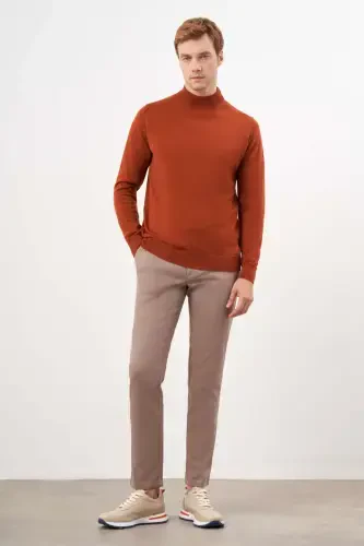 Modazone Men's Tile Basic Turtleneck Dynamic Fit Comfort Fit Knitted Sweater - 5