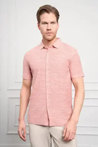 Modazone Men's Tile Trend Apache Collar Dynamic Fit Short Sleeve Shirt - 1