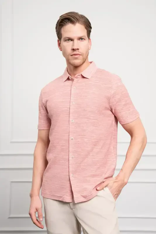 Modazone Men's Tile Trend Apache Collar Dynamic Fit Short Sleeve Shirt - 3