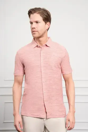 Modazone Men's Tile Trend Apache Collar Dynamic Fit Short Sleeve Shirt - 4