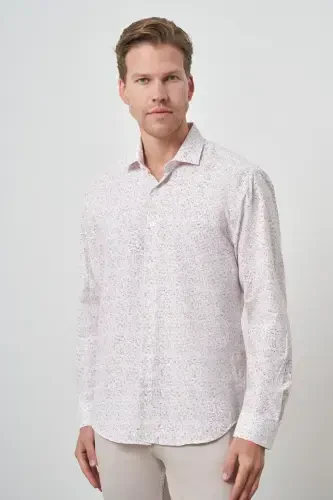 Modazone Men's Tile Trend Dynamic Fit Italian Collar Shirt - MORVEN (1)