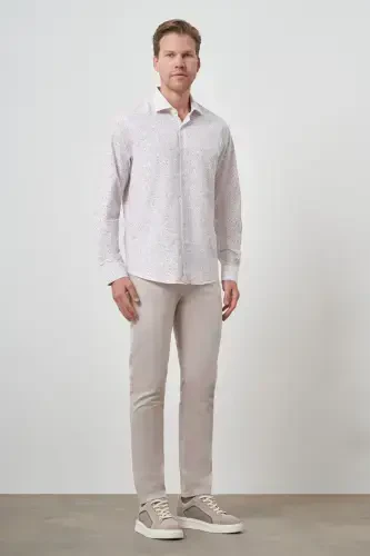 Modazone Men's Tile Trend Dynamic Fit Italian Collar Shirt - MORVEN (1)