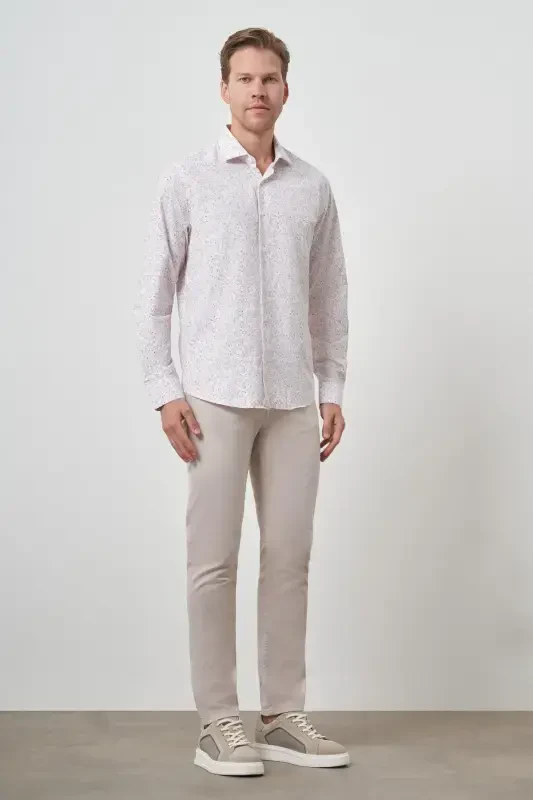 Modazone Men's Tile Trend Dynamic Fit Italian Collar Shirt - 2