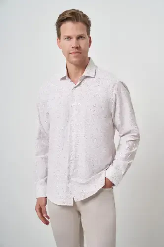 Modazone Men's Tile Trend Dynamic Fit Italian Collar Shirt - 4