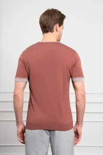 Modazone Men's Tile Trend Polo Neck Dynamic Fit Relaxed Fit T-Shirt - 5