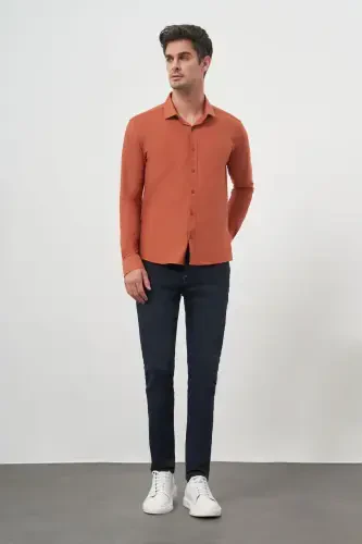 Modazone Men's Tile Trend Slim Fit Italian Collar Shirt - 4