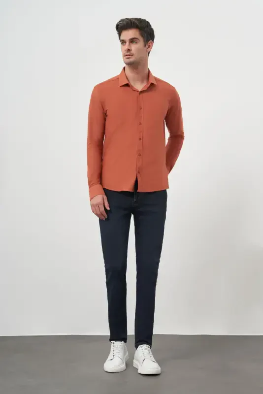 Modazone Men's Tile Trend Slim Fit Italian Collar Shirt - 4