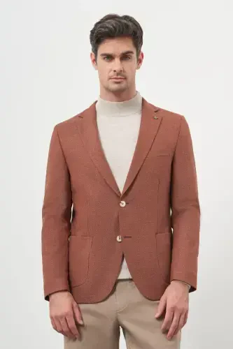 Modazone Men's Tile Woven Slim Fit Mono Collar Jacket - MORVEN (1)