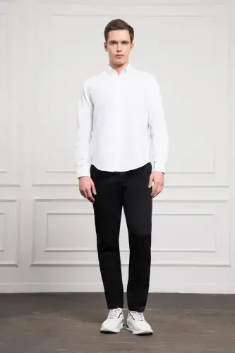 Modazone Men's White Cotton Trend Dynamic Fit Comfort Fit Shirt - 2