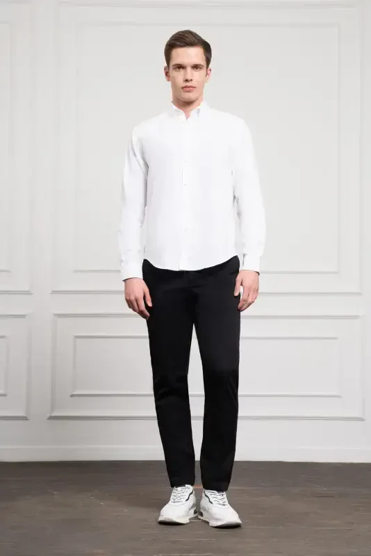 Modazone Men's White Cotton Trend Dynamic Fit Comfort Fit Shirt - 2