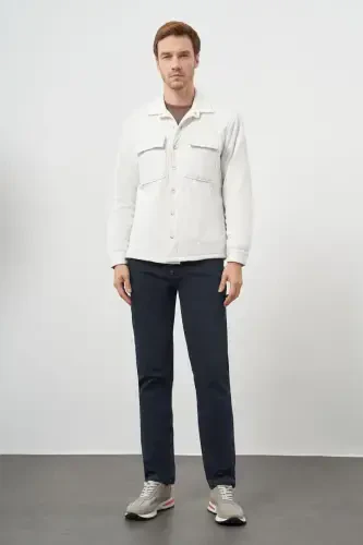 Modazone Men's White Quilted Worker Jacket - 5