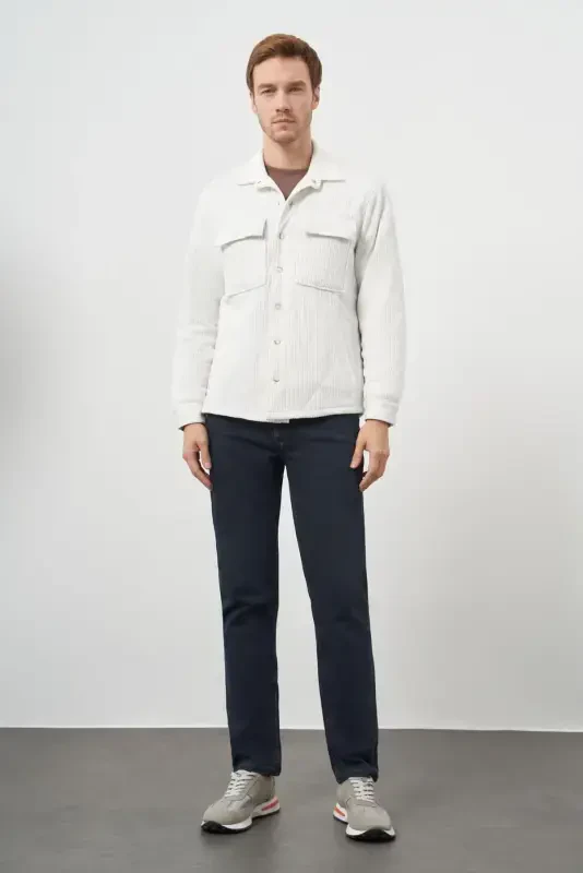 Modazone Men's White Quilted Worker Jacket - 5