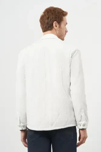 Modazone Men's White Quilted Worker Jacket - 6