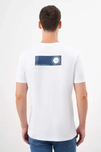 Modazone Men's White Trend Supreme Printed Crew Neck Dynamic Fit T-Shirt - 5