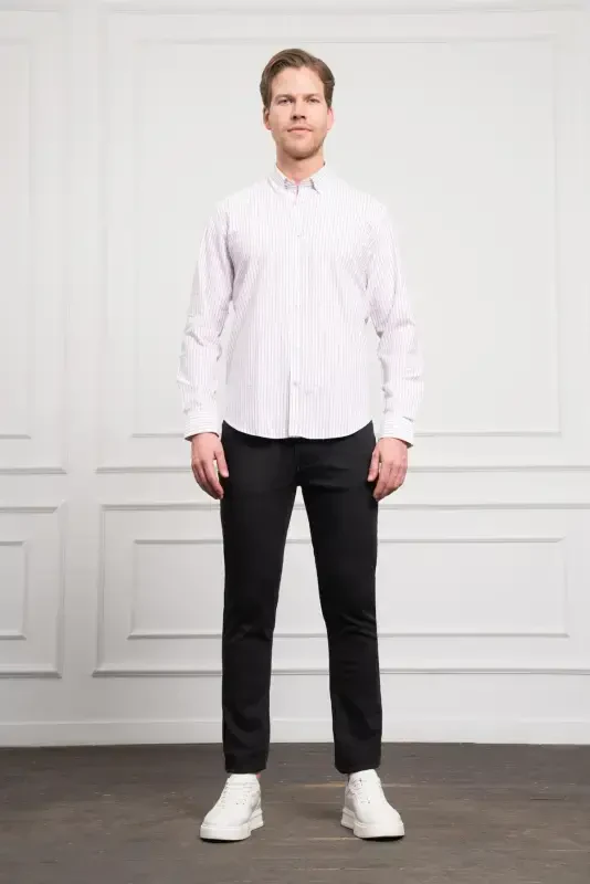 Modazone Мужская бордовая хлопковая трендовая рубашка Dynamic Fit свободного кроя - 2