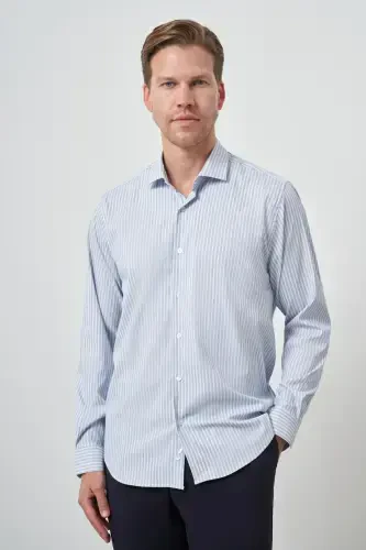 Modazone Мужская Морская Полоска Узор Тренд Slim Fit Рубашка - 3