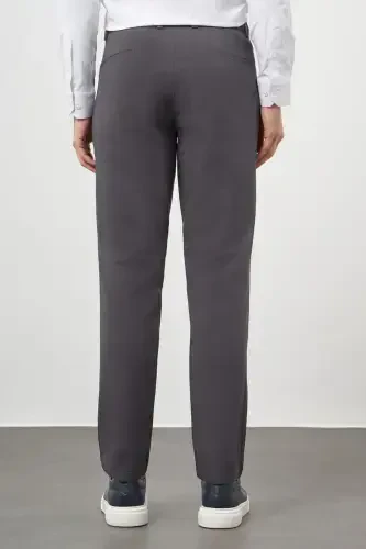 Modazone Мужские антрацитовые хлопковые чиносы Slim Fit с боковыми карманами - 5