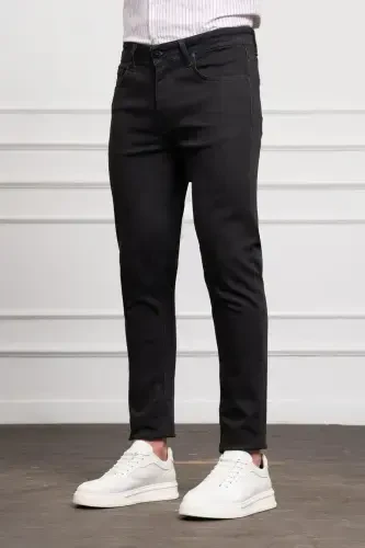 Modazone Мужские Черные Джинсы Slim Fit Dark Крой Брюки - 2