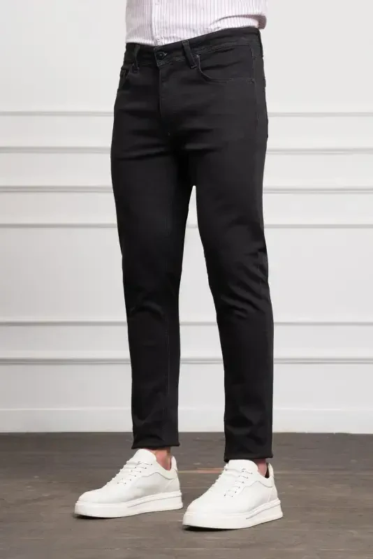 Modazone Мужские Черные Джинсы Slim Fit Dark Крой Брюки - 2