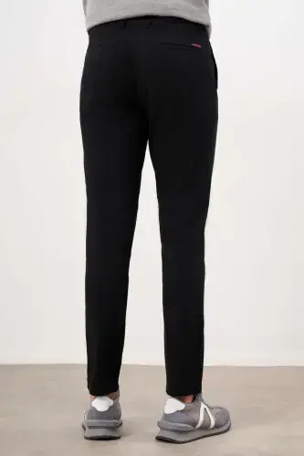 Modazone мужские черные летние хлопковые чиносы Slim Fit с боковыми карманами - 3