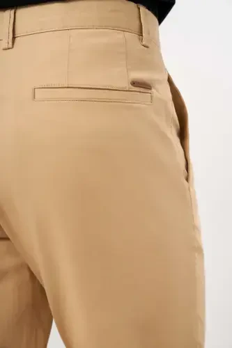 Modazone Мужские Горчично-Желтые Сезонные Хлопковые Боковые Карманы Slim Fit Чинос Брюки - 4