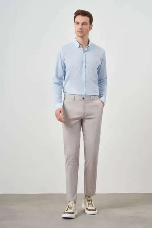 Modazone мужские летние хлопковые брюки чинос с боковыми карманами Slim Fit - 5