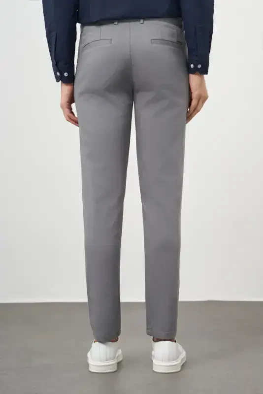 Modazone Мужские серые брюки чинос Slim Fit - 5
