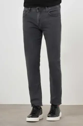 Modazone мужские серые джинсы деним 5 карманов Slim Fit - 2