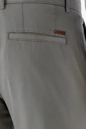 Modazone мужские серые Piefti хлопковые чиносы Slim Fit с боковым карманом - 5