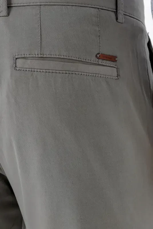 Modazone мужские серые Piefti хлопковые чиносы Slim Fit с боковым карманом - 5