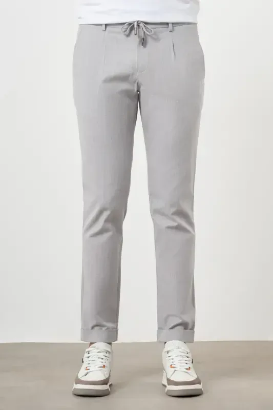 Modazone Мужские Серые Хлопковые Льняные Модные Трикотажные Джоггеры Slim Fit Спортивные Штаны - 1